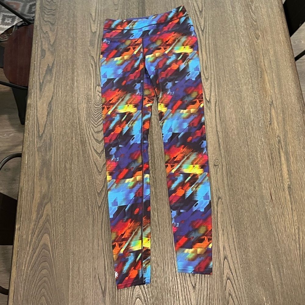 Athleta Colorburst Sonar Rainbow Leggings Size XS